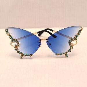 Blue Butterfly Sunglasses